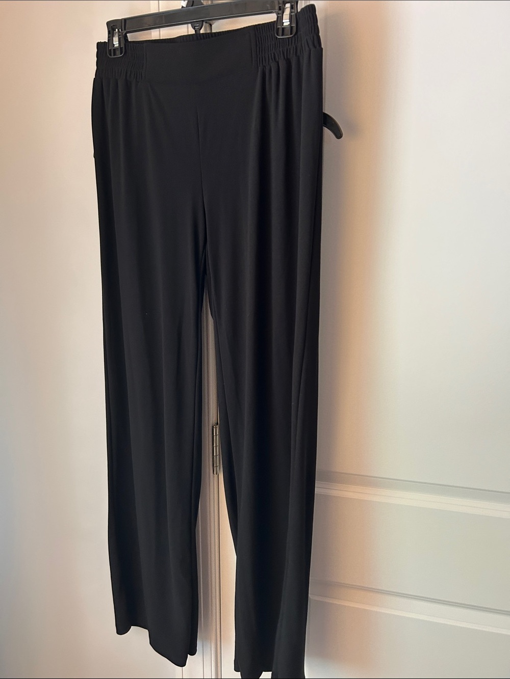 IMAN Black Straight-Leg Pull-On Pants